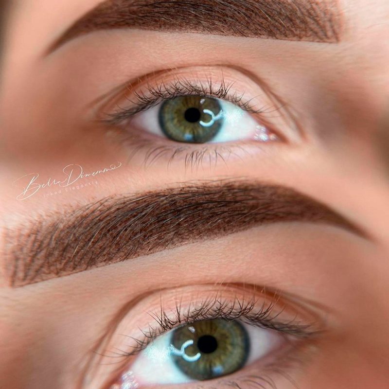 powder brows tattoo makeup